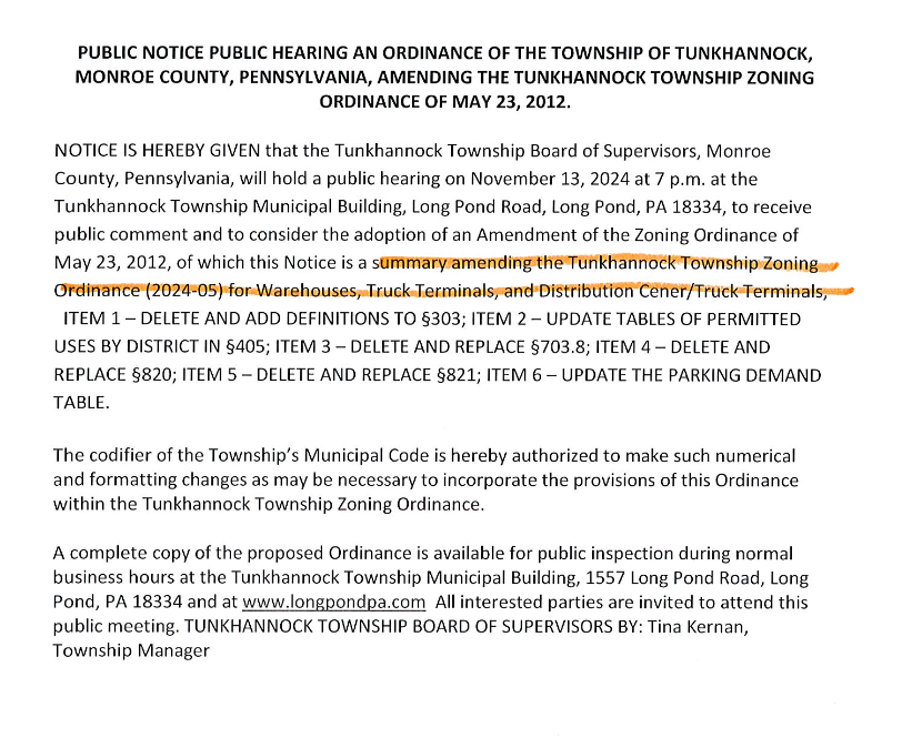 Warehouse, Solar, Stormwater Ordinances