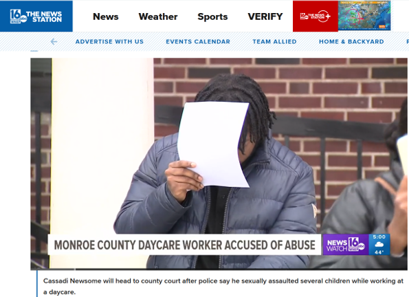 Monroe County daycare worker accused of abuse