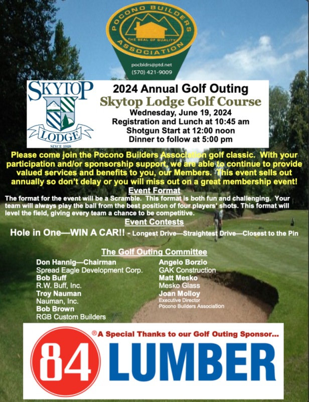 Pocono Builders Association Golf Spectacular (Skytop)