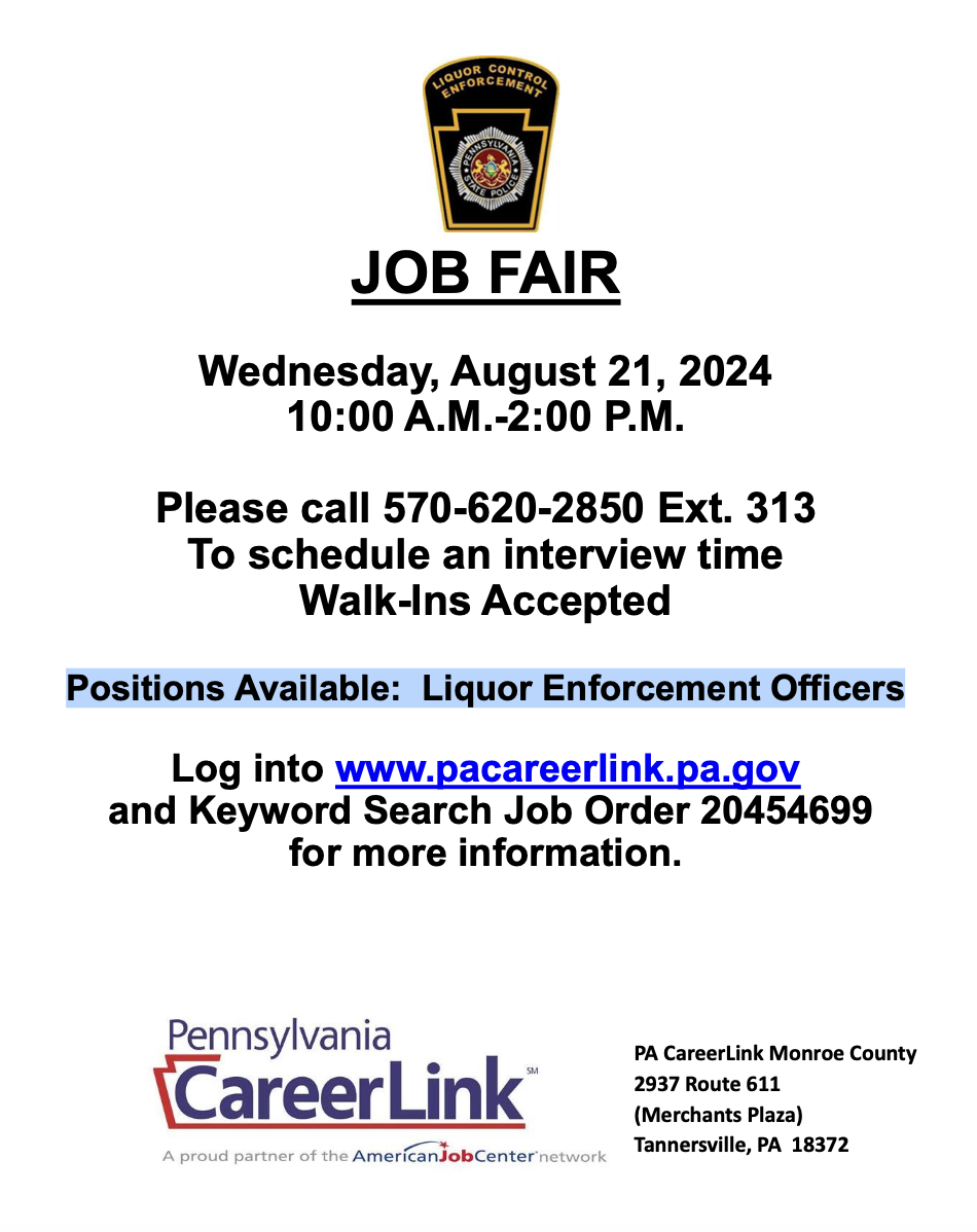 Liquor Enforcement Officers - Job Fair