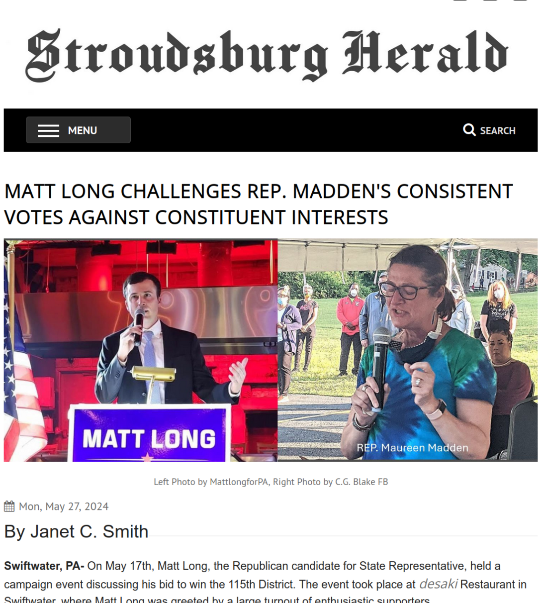 Matt Long for PA